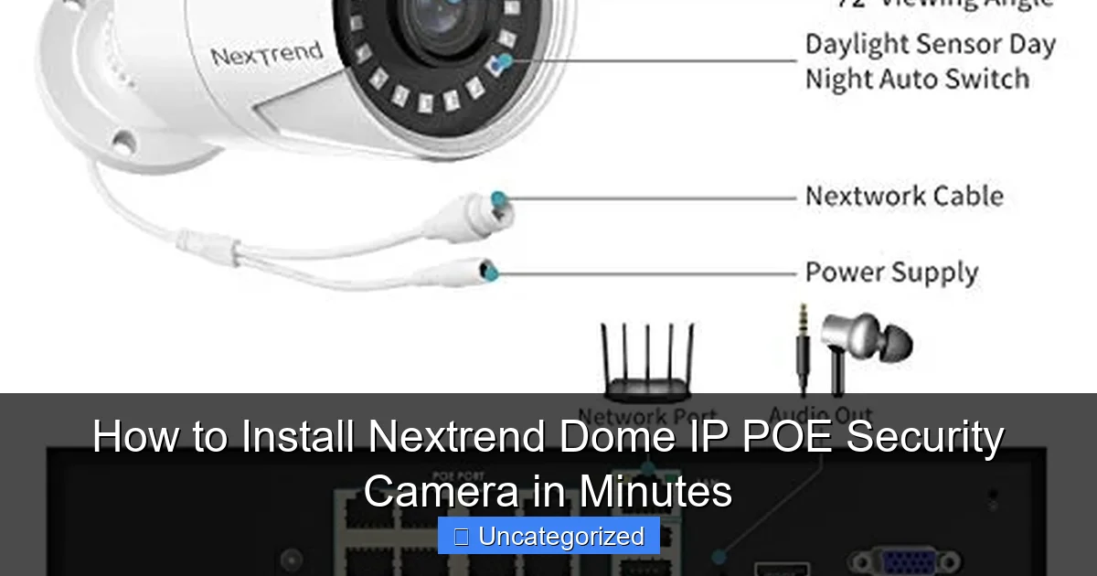 How to Install Nextrend Dome IP POE Security Camera in Minutes