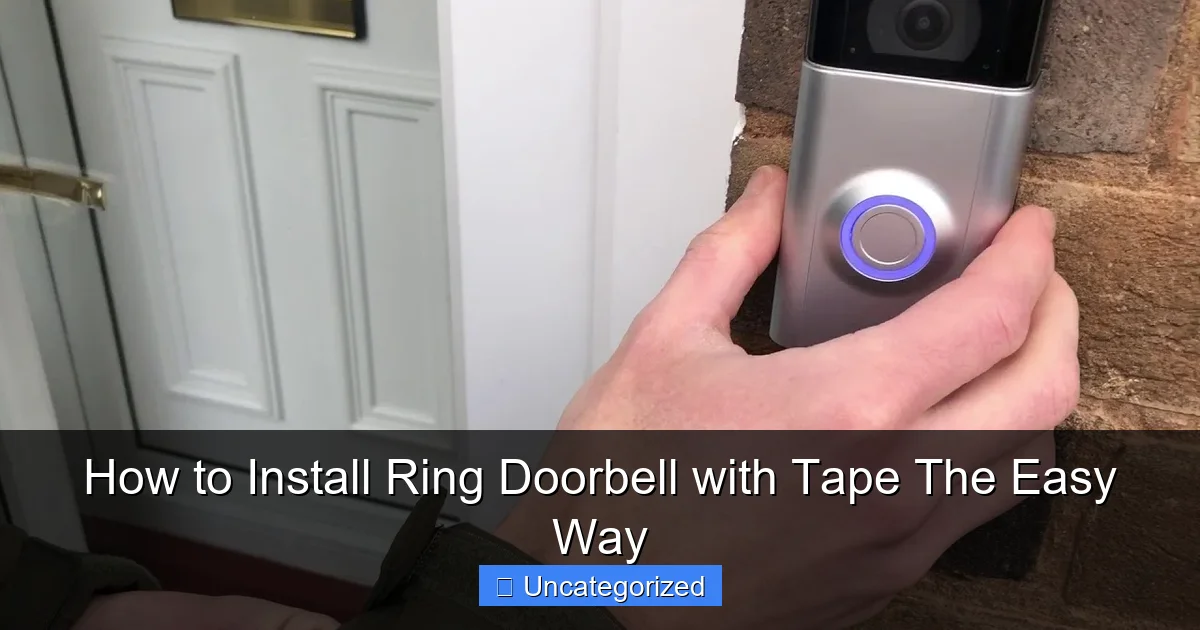 How to Install Ring Doorbell with Tape The Easy Way