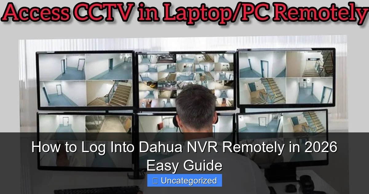 How to Log Into Dahua NVR Remotely in 2026 Easy Guide