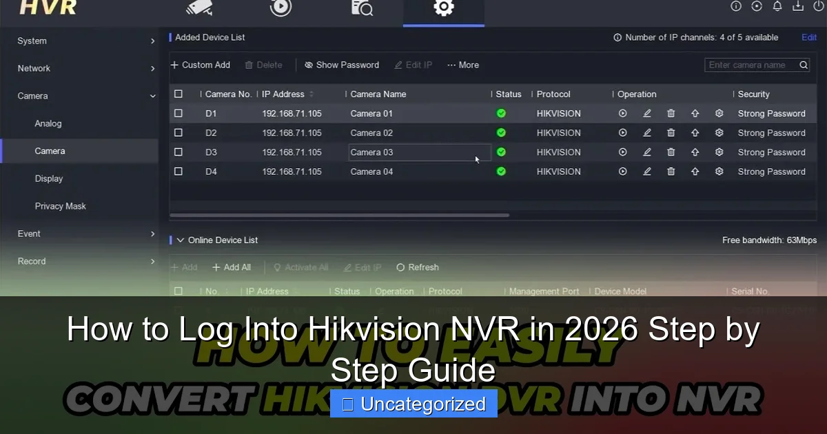 How to Log Into Hikvision NVR in 2026 Step by Step Guide