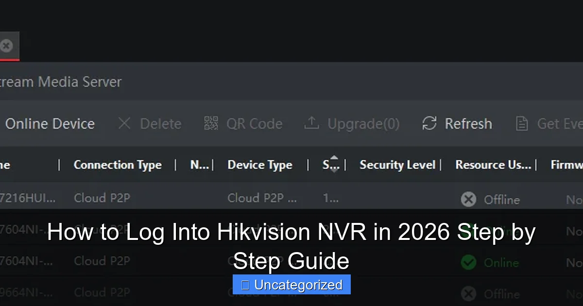 How to Log Into Hikvision NVR in 2026 Step by Step Guide
