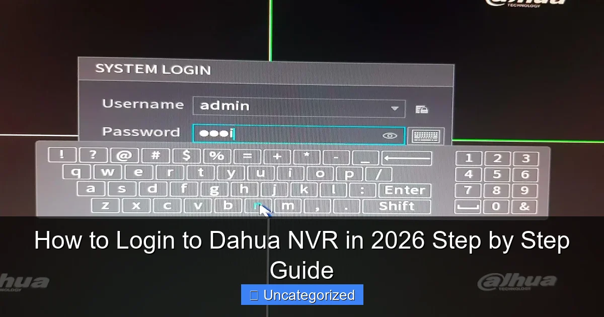 How to Login to Dahua NVR in 2026 Step by Step Guide