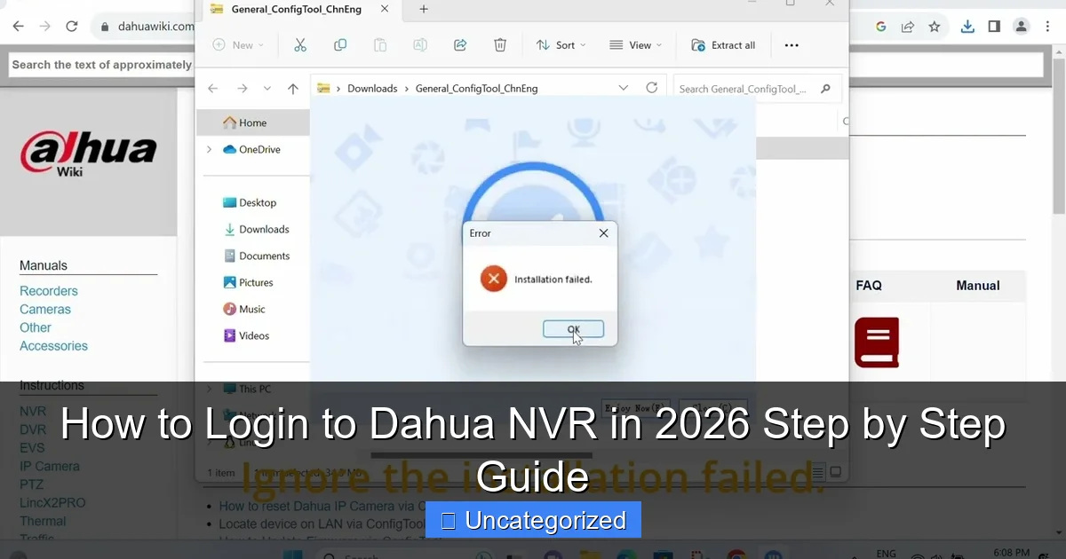 How to Login to Dahua NVR in 2026 Step by Step Guide