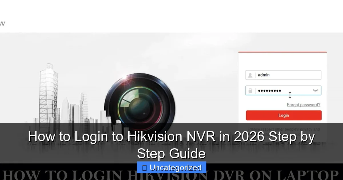 How to Login to Hikvision NVR in 2026 Step by Step Guide
