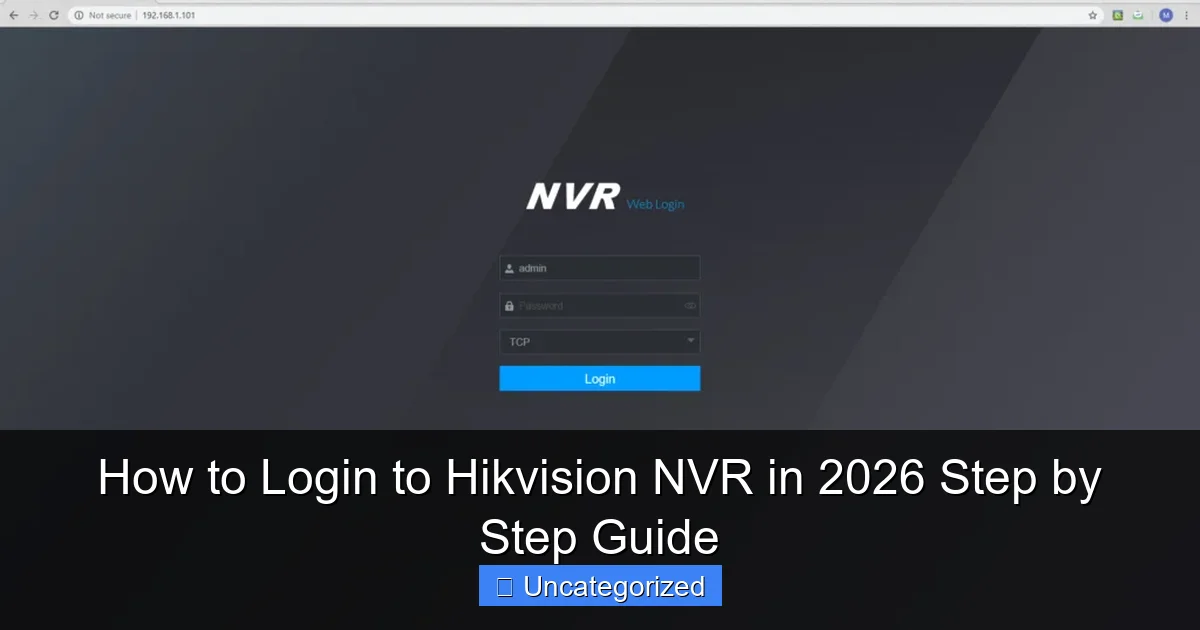 How to Login to Hikvision NVR in 2026 Step by Step Guide