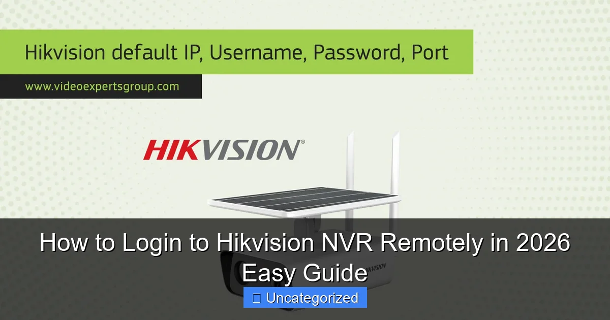 How to Login to Hikvision NVR Remotely in 2026 Easy Guide