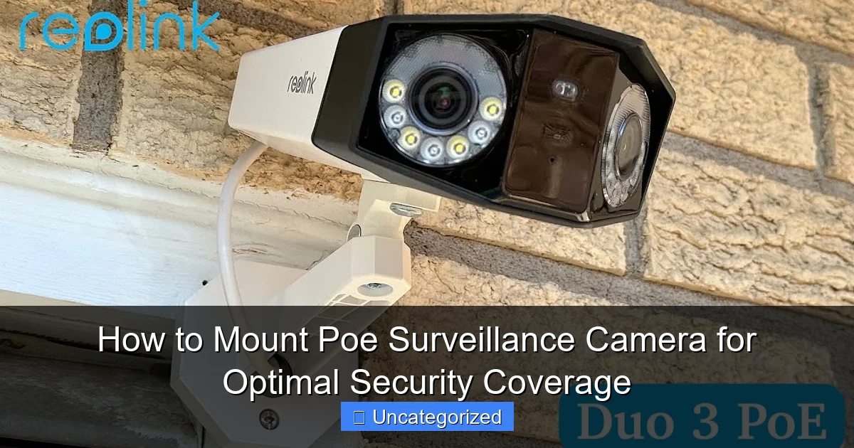 How to Mount Poe Surveillance Camera for Optimal Security Coverage