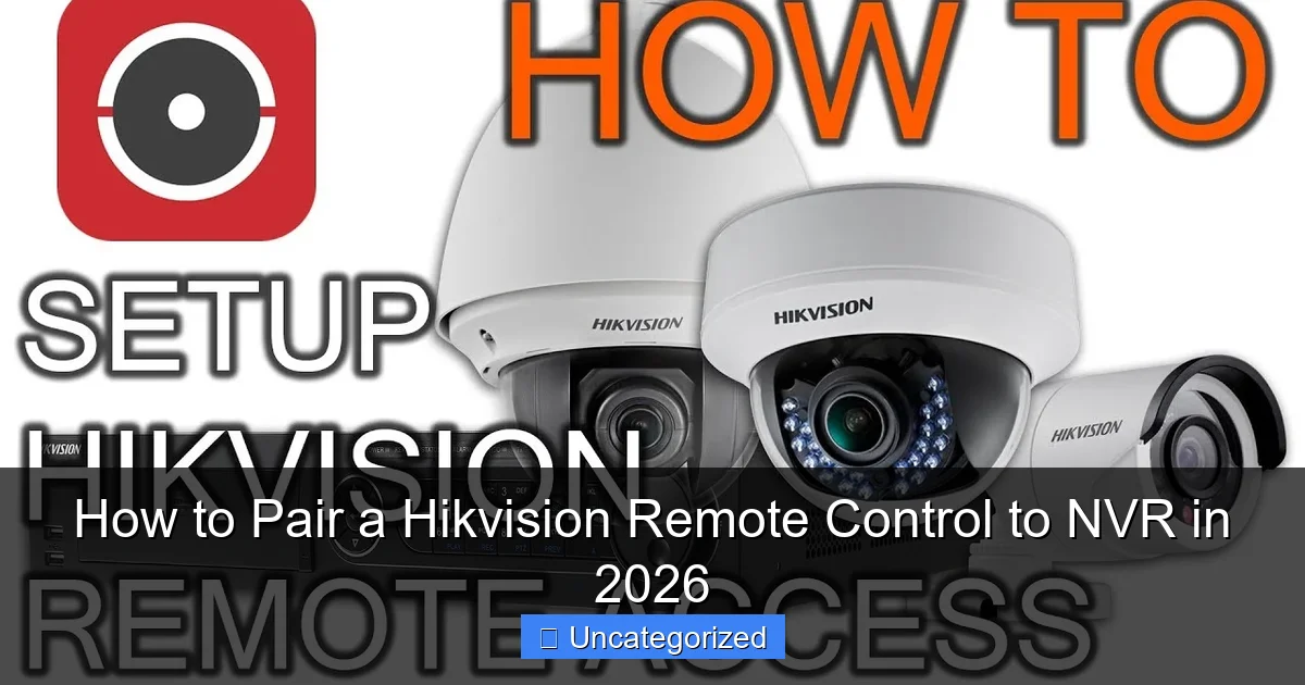 How to Pair a Hikvision Remote Control to NVR in 2026