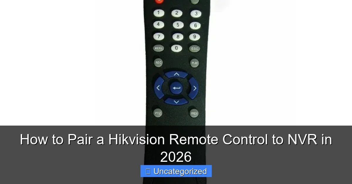 How to Pair a Hikvision Remote Control to NVR in 2026