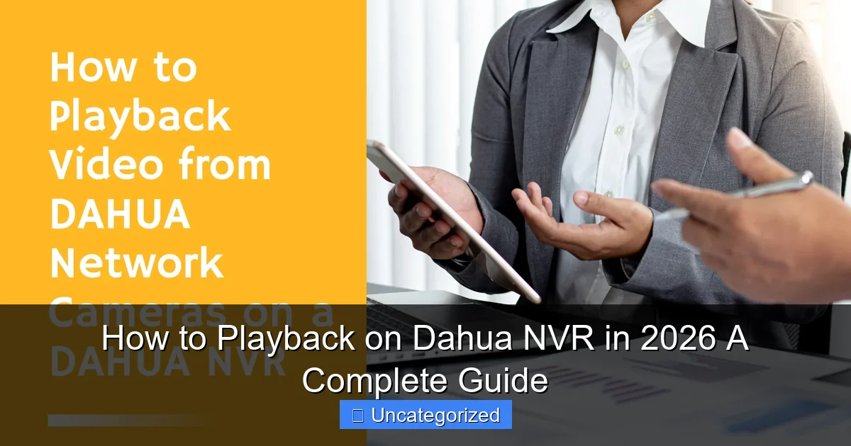 How to Playback on Dahua NVR in 2026 A Complete Guide