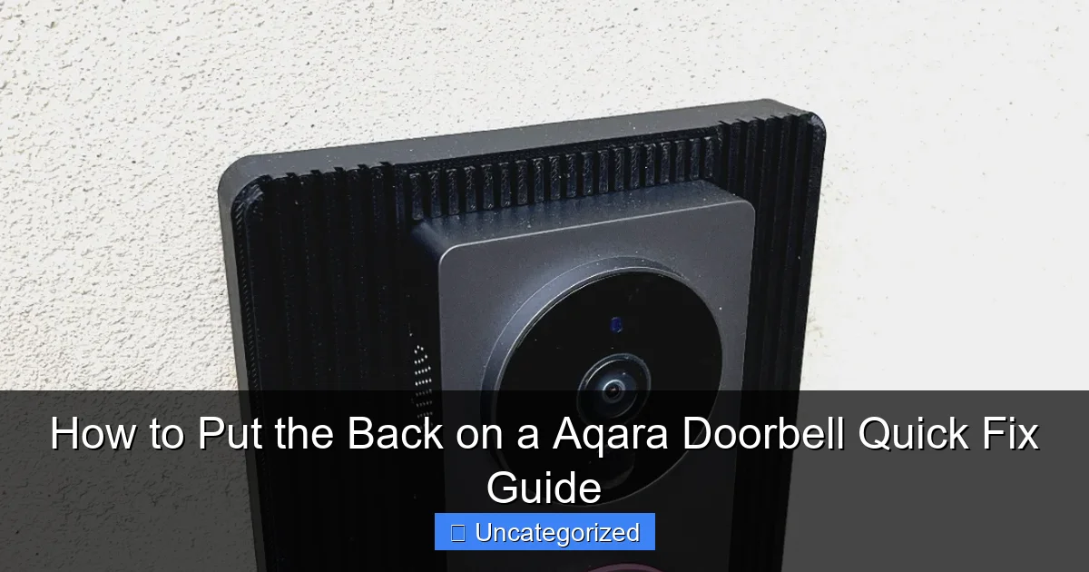 How to Put the Back on a Aqara Doorbell Quick Fix Guide