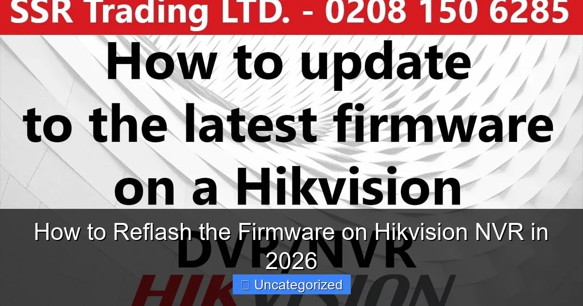 How to Reflash the Firmware on Hikvision NVR in 2026