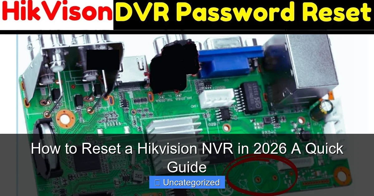 How to Reset a Hikvision NVR in 2026 A Quick Guide