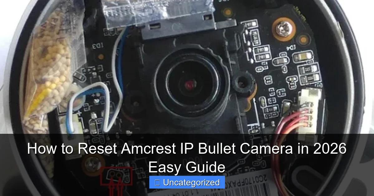 How to Reset Amcrest IP Bullet Camera in 2026 Easy Guide