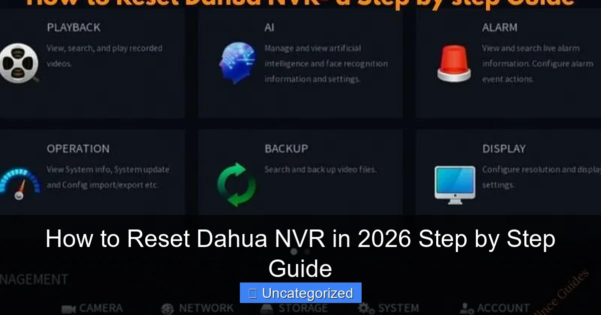 How to Reset Dahua NVR in 2026 Step by Step Guide