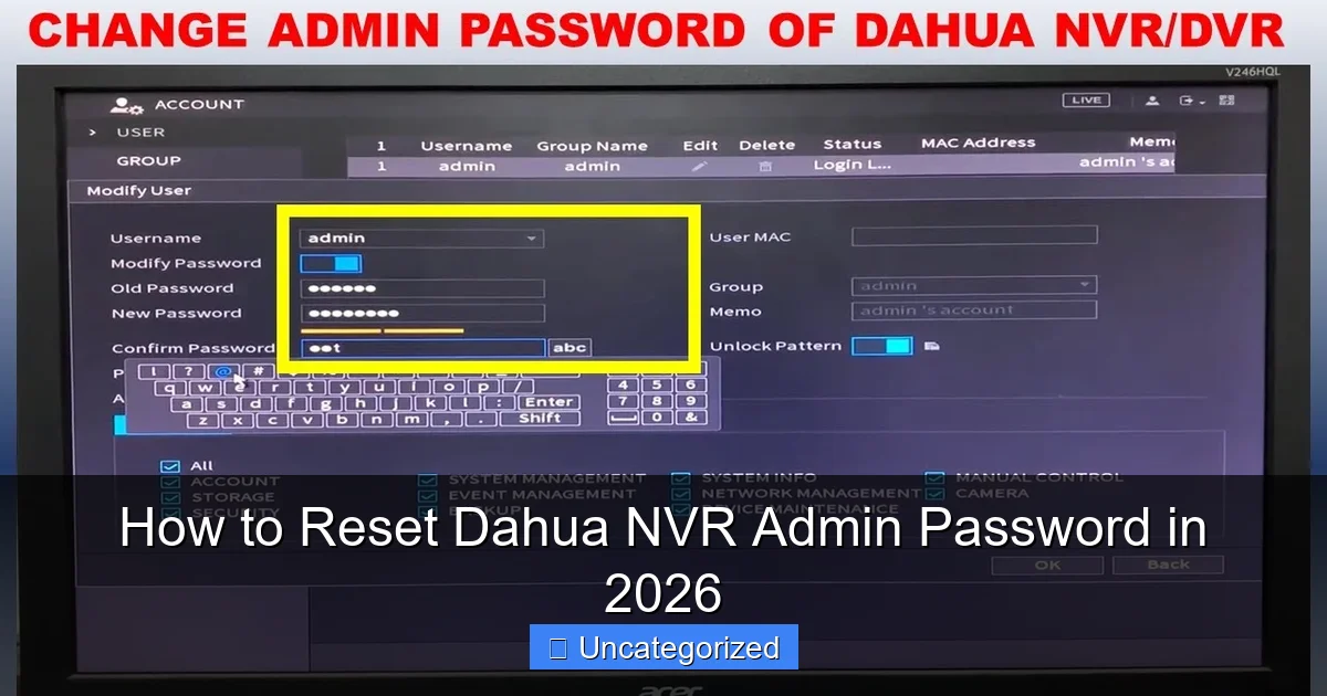 How to Reset Dahua NVR Admin Password in 2026