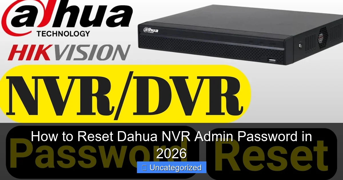 How to Reset Dahua NVR Admin Password in 2026