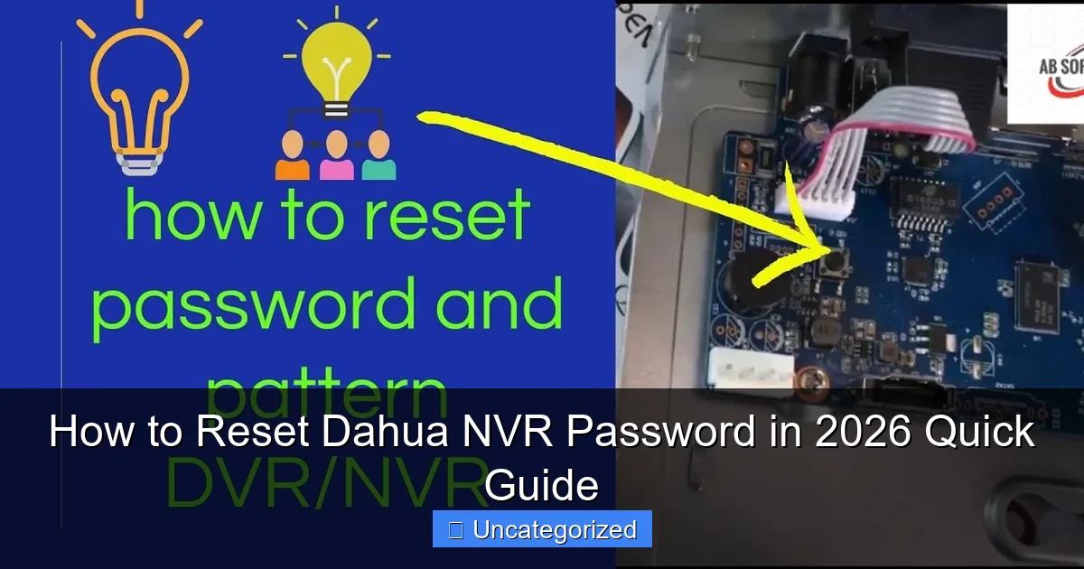 How to Reset Dahua NVR Password in 2026 Quick Guide