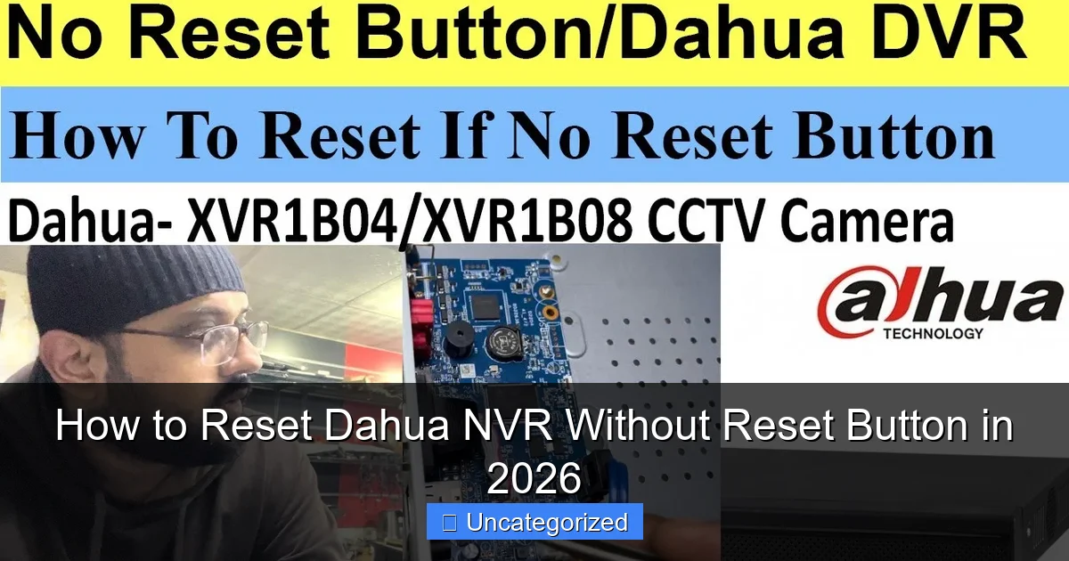 How to Reset Dahua NVR Without Reset Button in 2026