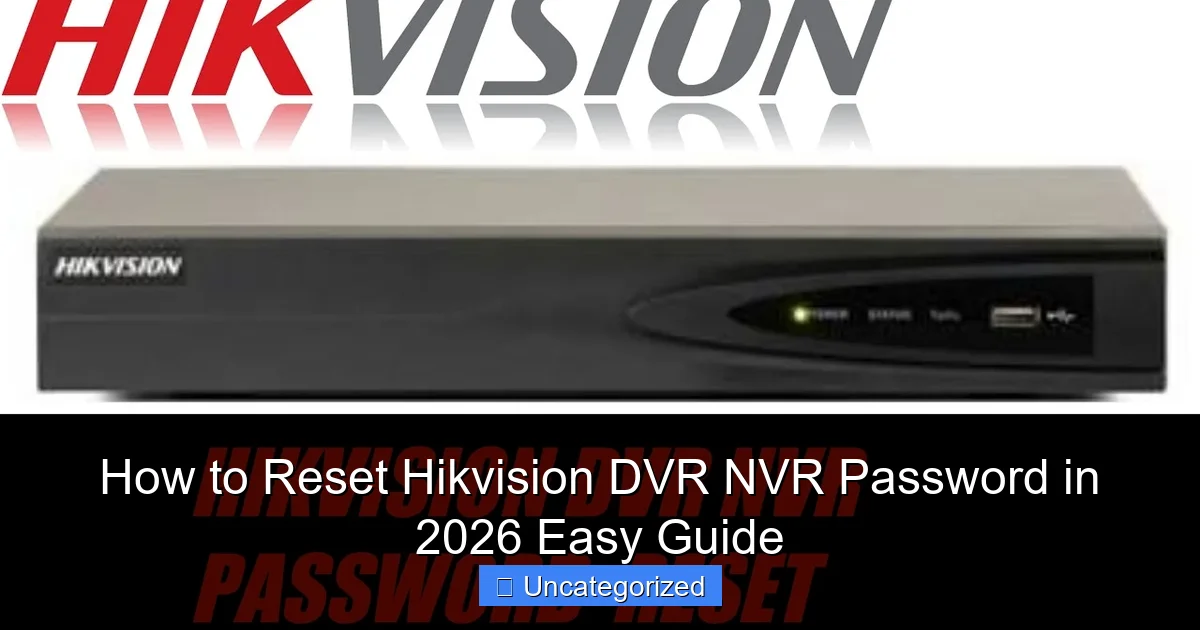 How to Reset Hikvision DVR NVR Password in 2026 Easy Guide