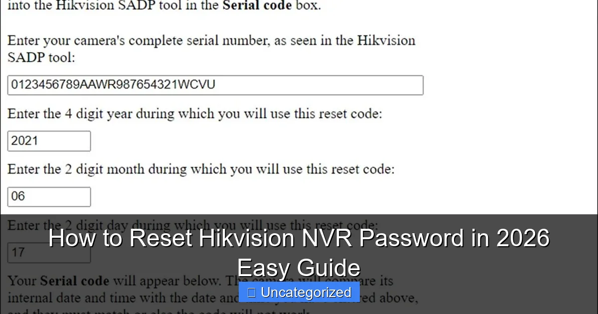 How to Reset Hikvision NVR Password in 2026 Easy Guide