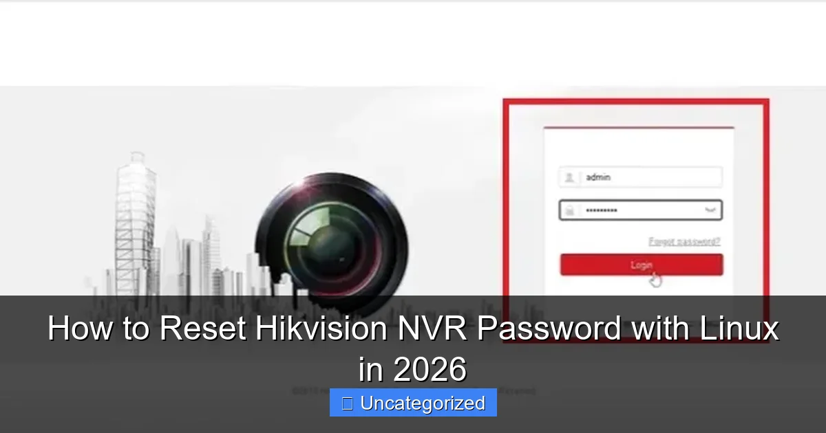 How to Reset Hikvision NVR Password with Linux in 2026