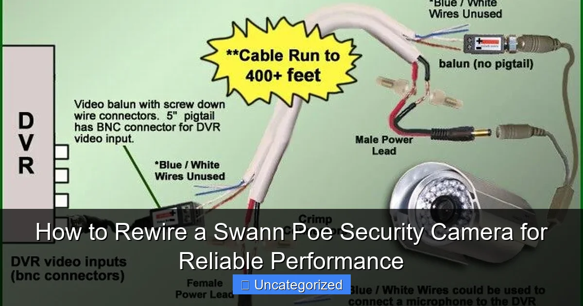 How to Rewire a Swann Poe Security Camera for Reliable Performance