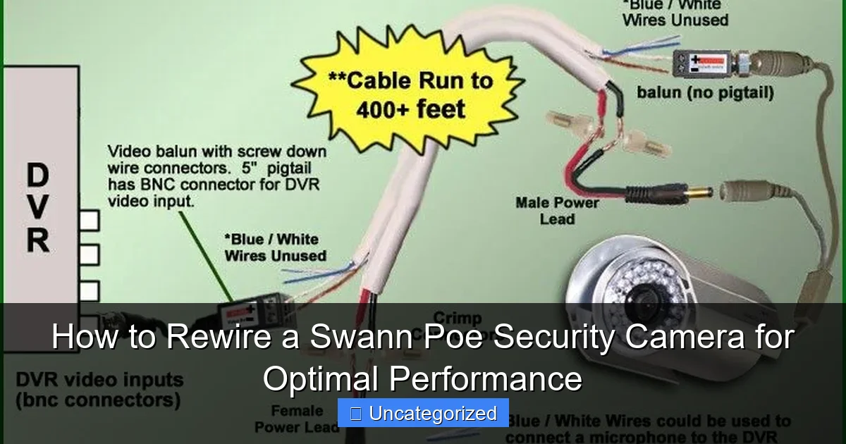 How to Rewire a Swann Poe Security Camera for Optimal Performance