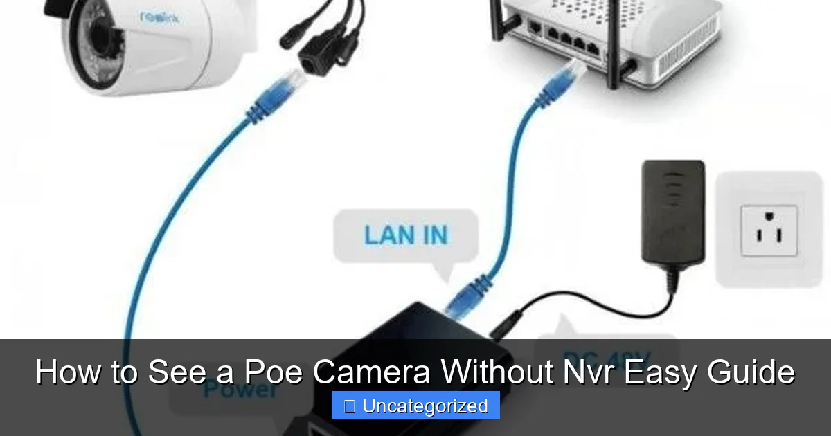 How to See a Poe Camera Without Nvr Easy Guide