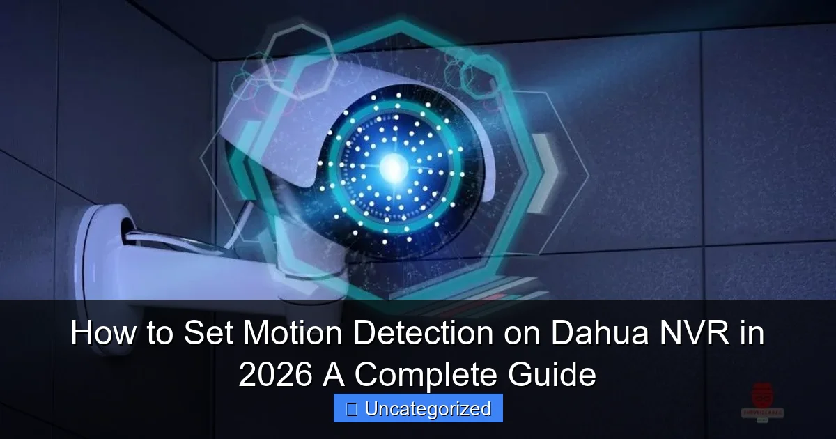 How to Set Motion Detection on Dahua NVR in 2026 A Complete Guide