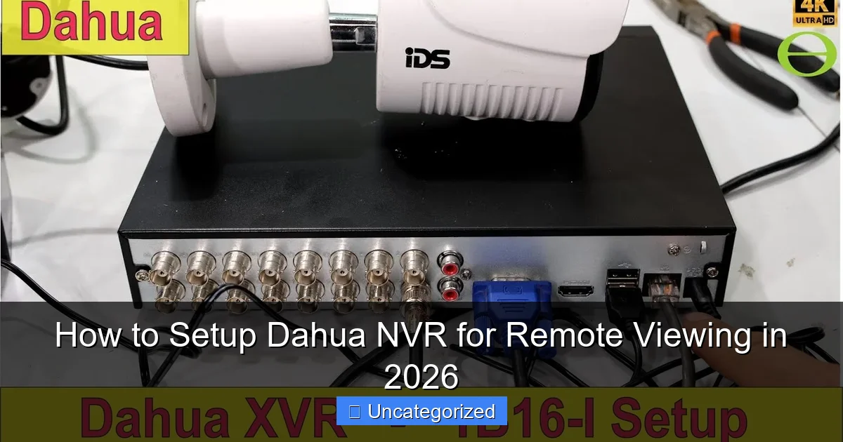 How to Setup Dahua NVR for Remote Viewing in 2026