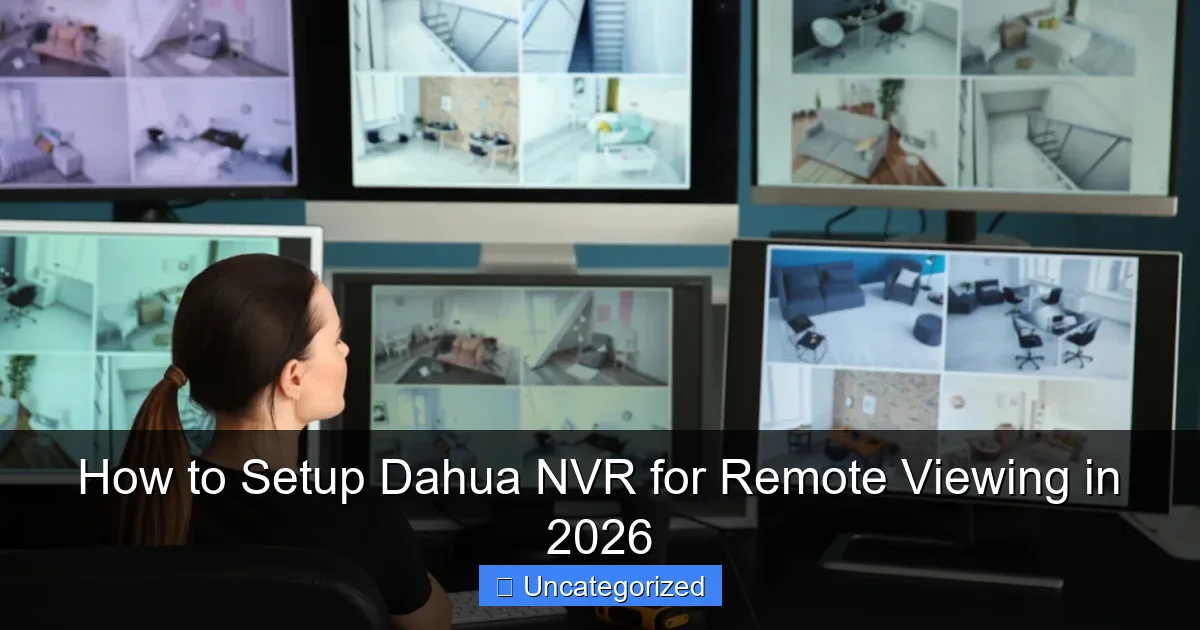 How to Setup Dahua NVR for Remote Viewing in 2026