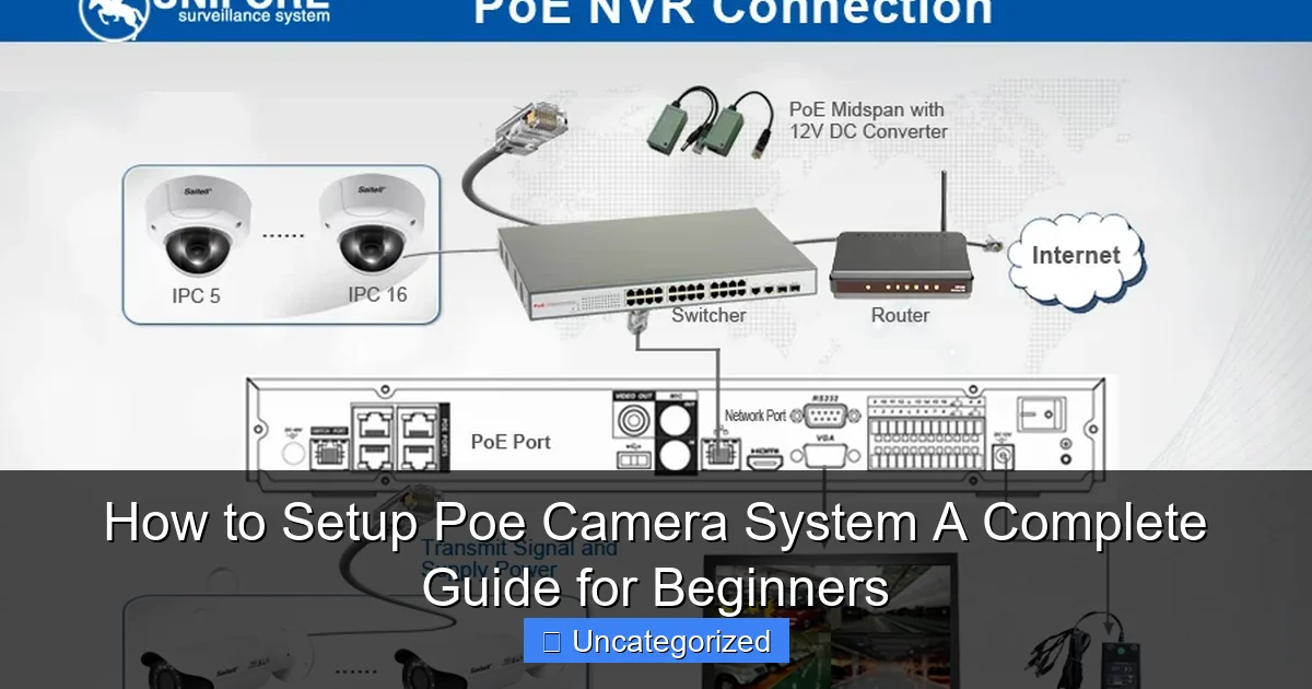 How to Setup Poe Camera System A Complete Guide for Beginners