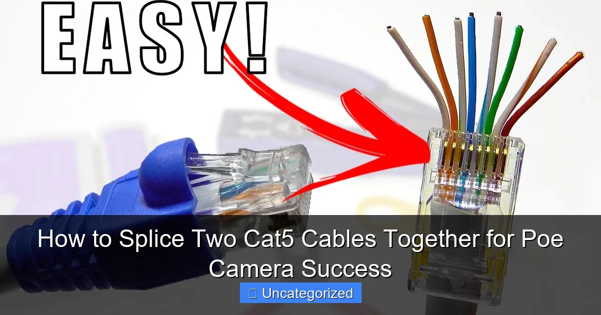 How to Splice Two Cat5 Cables Together for Poe Camera Success
