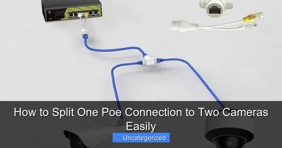 How to Split One Poe Connection to Two Cameras Easily