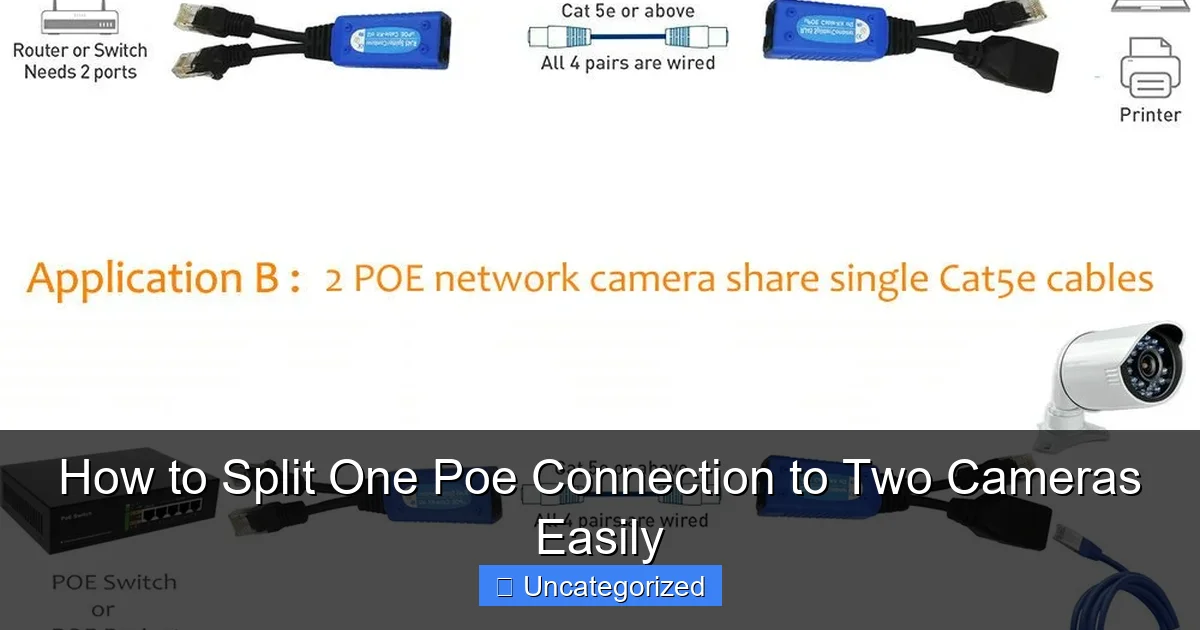 How to Split One Poe Connection to Two Cameras Easily