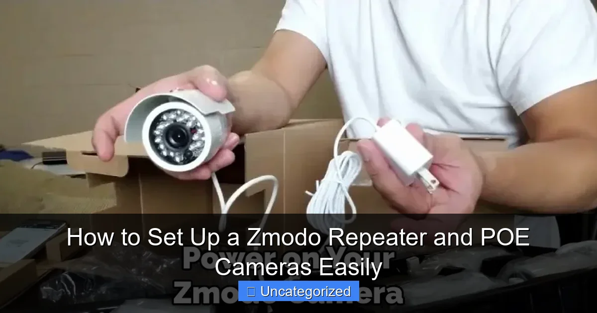 How to Set Up a Zmodo Repeater and POE Cameras Easily