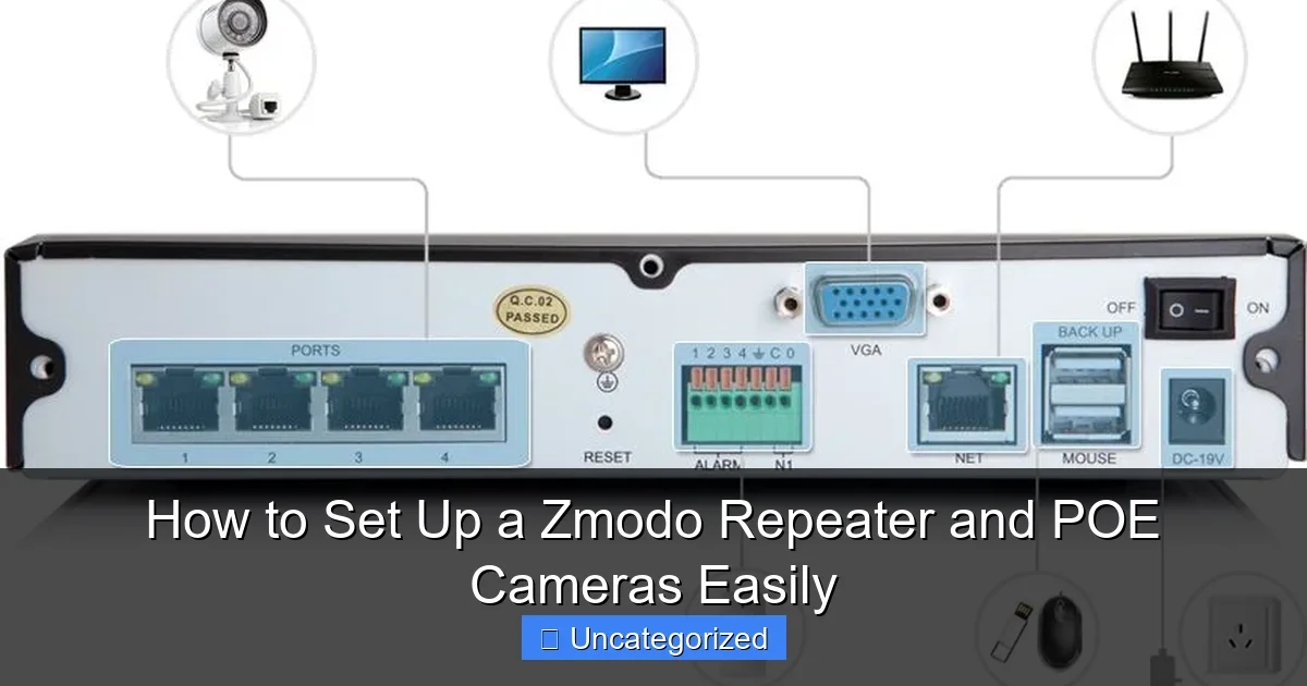 How to Set Up a Zmodo Repeater and POE Cameras Easily