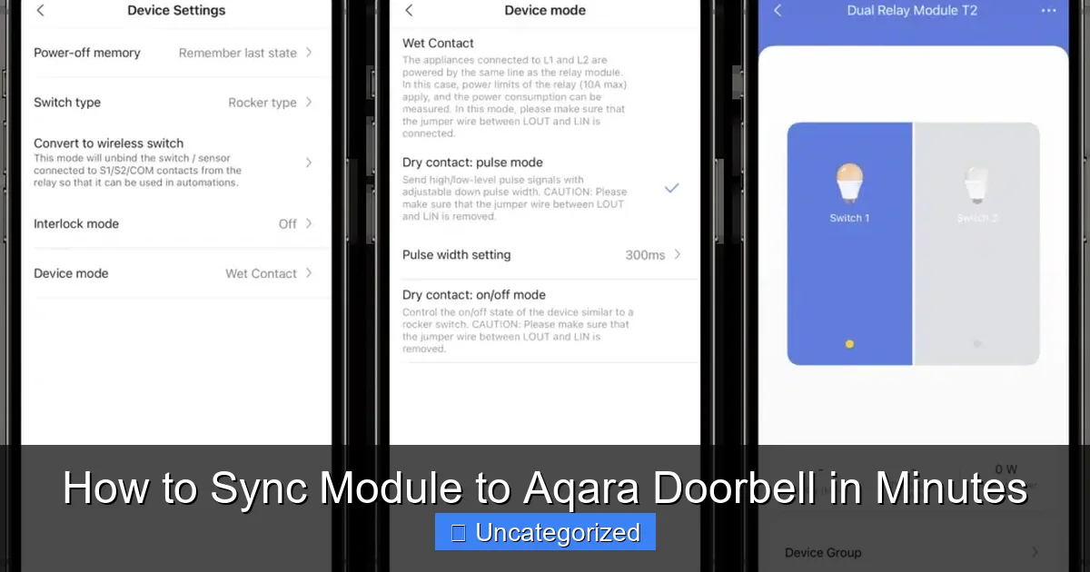 How to Sync Module to Aqara Doorbell in Minutes