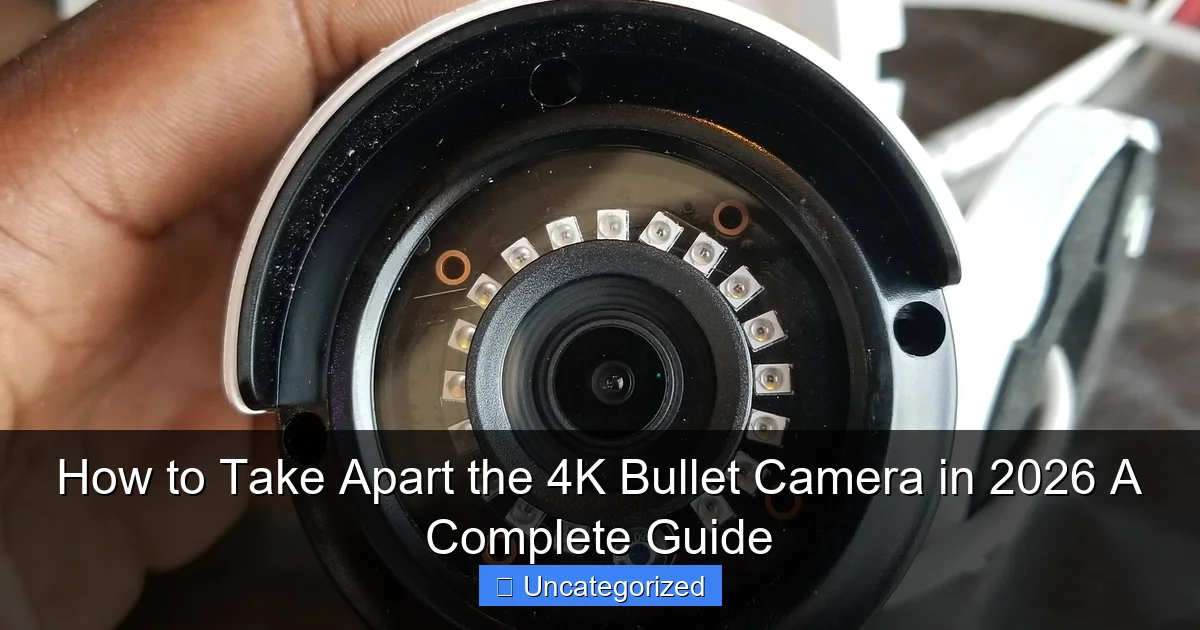How to Take Apart the 4K Bullet Camera in 2026 A Complete Guide