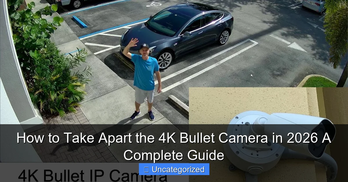 How to Take Apart the 4K Bullet Camera in 2026 A Complete Guide