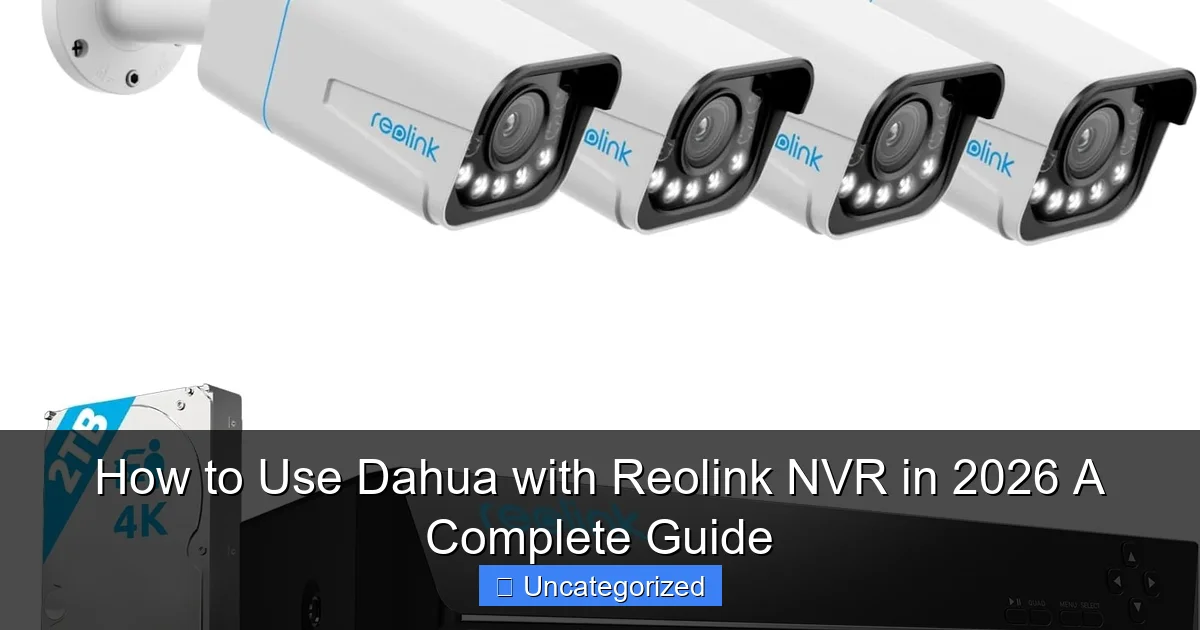 How to Use Dahua with Reolink NVR in 2026 A Complete Guide