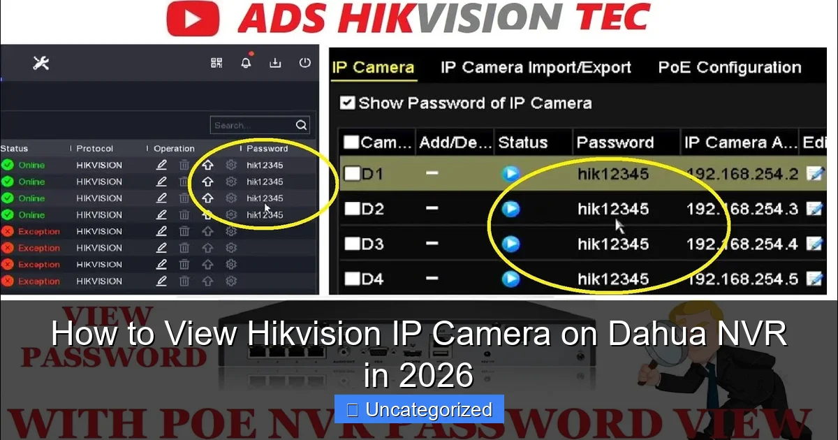 How to View Hikvision IP Camera on Dahua NVR in 2026