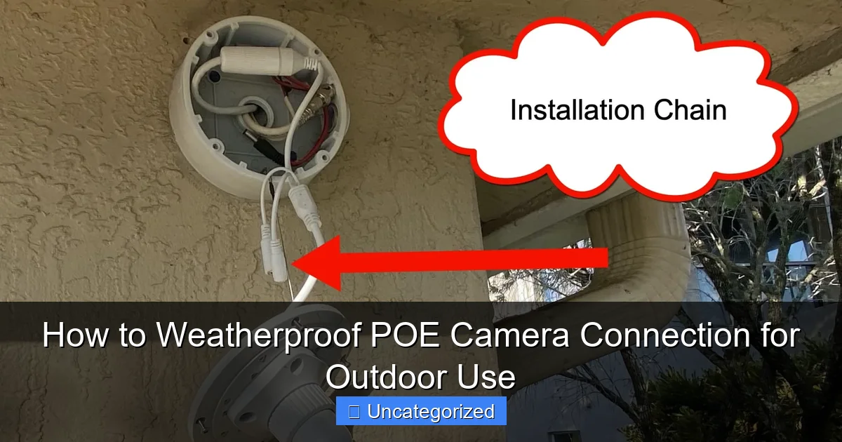 How to Weatherproof POE Camera Connection for Outdoor Use