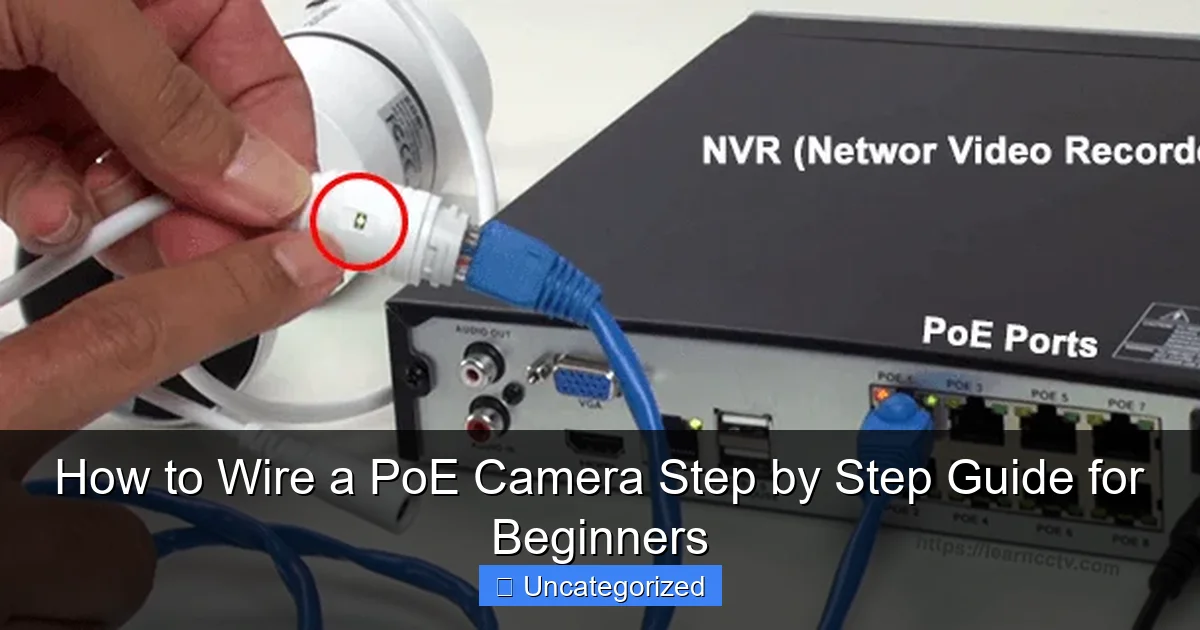 How to Wire a PoE Camera Step by Step Guide for Beginners