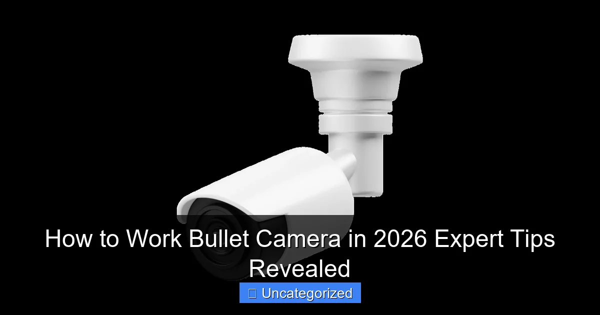 How to Work Bullet Camera in 2026 Expert Tips Revealed