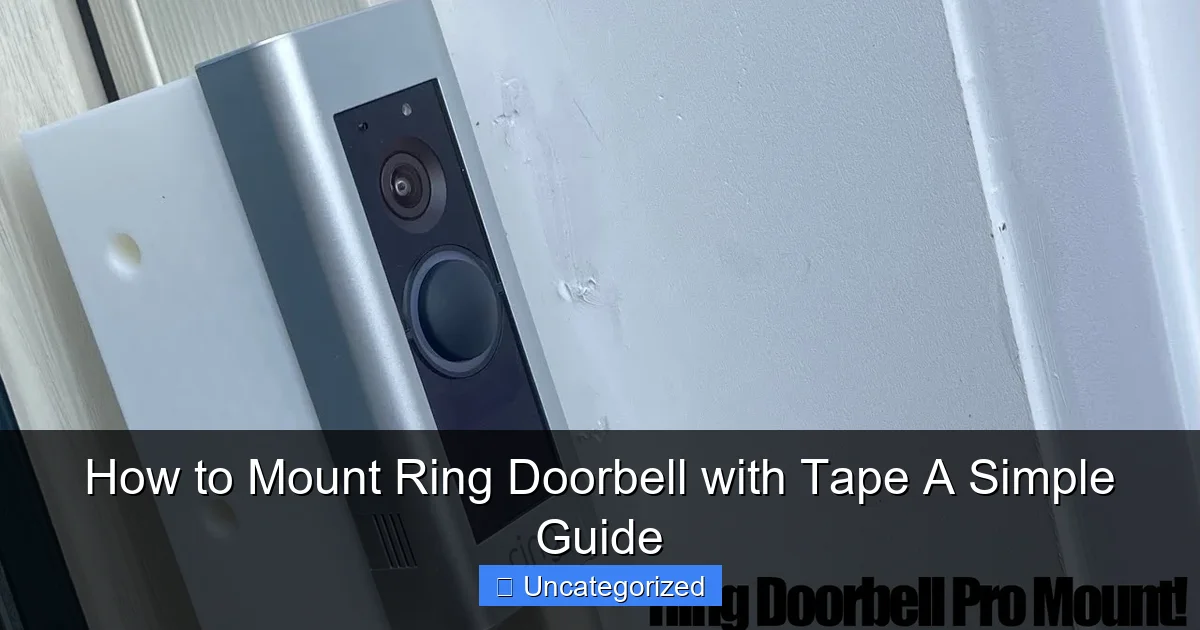 How to Mount Ring Doorbell with Tape A Simple Guide