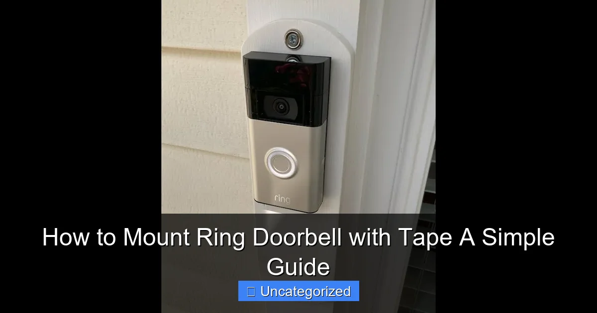 How to Mount Ring Doorbell with Tape A Simple Guide