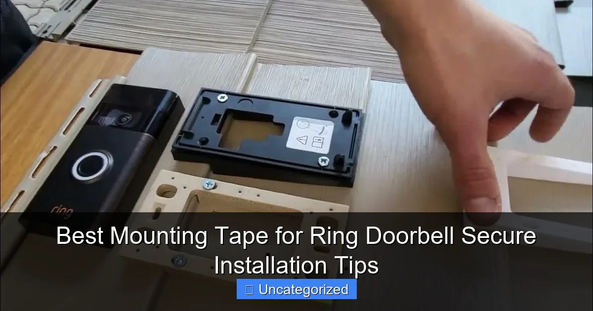 Best Mounting Tape for Ring Doorbell Secure Installation Tips
