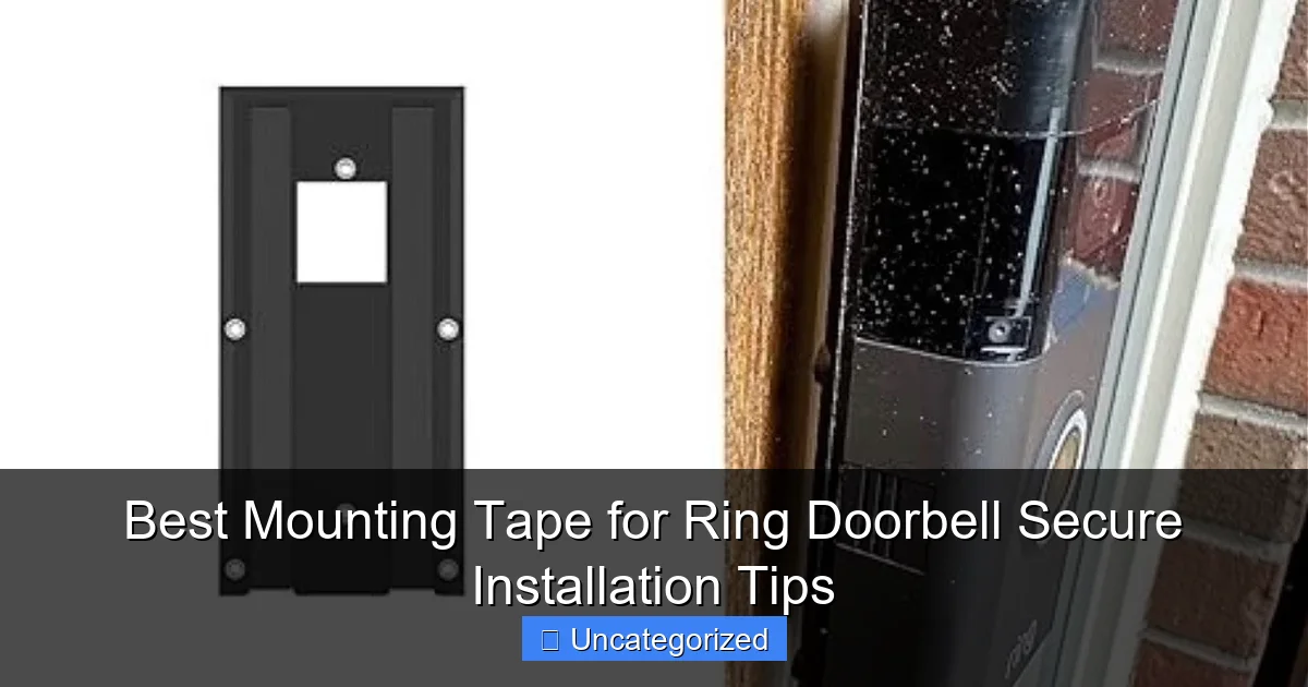 Best Mounting Tape for Ring Doorbell Secure Installation Tips